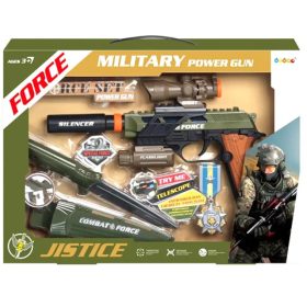   Military Force zöld katonai fegyver szett fénnyel és hanggal