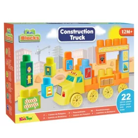 Construction Truck teherautós építőkocka szett 22db-os