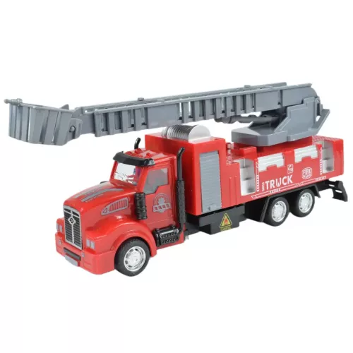 City Truck: Átalakítható lendkerekes tűzoltósági teherautó jelzőtáblákkal 19cm