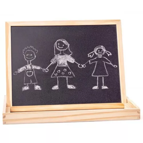 Állatos kétoldalas mágnestábla szett fa kerettel - Woodyland