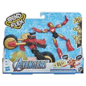   Bosszúállók Bend and Flex Rider Vasember figura motorral - Hasbro