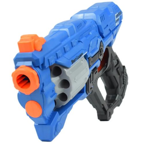 Swift Launcher: Forgótáras manuális szivacslövő fegyver töltényekkel és céltáblával 32cm