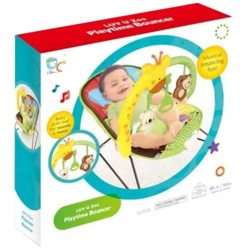 Zsiráfos bébi fotel hanggal és rezgéssel