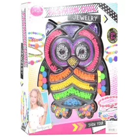 Show Your Style Ékszerkészítő gyöngyfűző készlet bagoly alakú tárolóban 200 színes gyöngyökkel és k