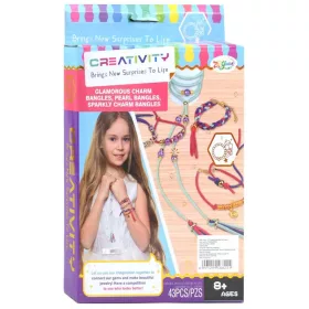   Creativity: 43db-os karkötő és nyaklánc készítő készlet színes gyöngyökkel és kiegészítőkkel