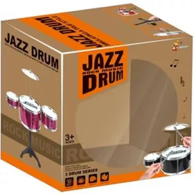 Jazz Drum állványos 4 részes fekete dob játékszett