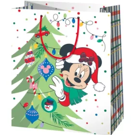   Mickey egér karácsonyi mintás óriás méretű ajándéktáska 40x56x20cm-es