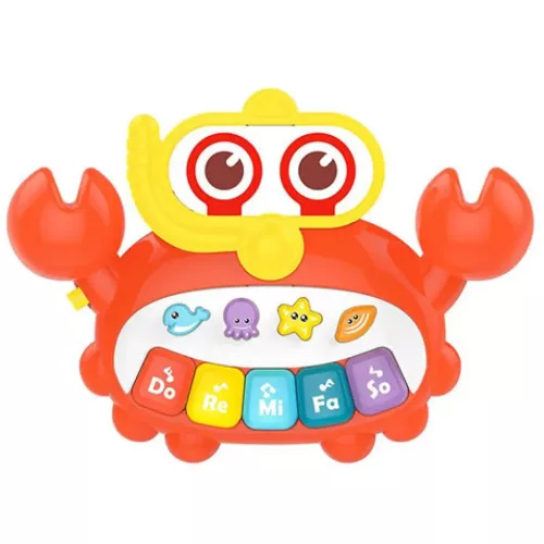 Rák alakú bébi szintetizátor játék hangszer