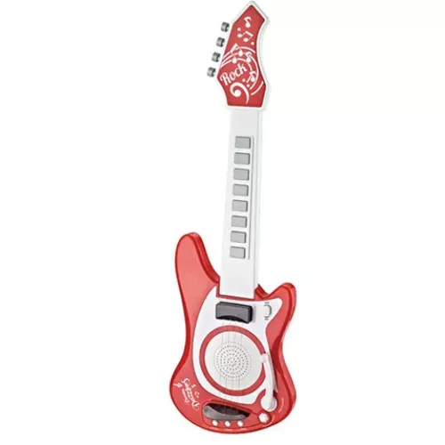 Piros színű játék elektromos gitár 66cm-es