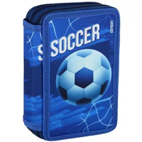Spirit Football Blue három emeletes töltött tolltartó