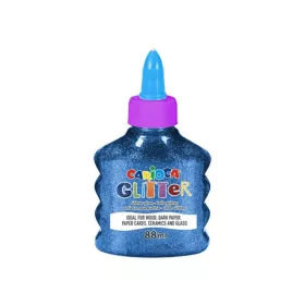   Csillámló folyékony spark kék színű ragasztó 88ml - Carioca
