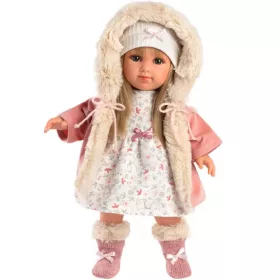 Llorens Elena 35cm-es baba szívecskés ruhában