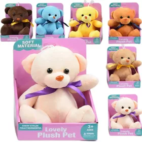   Lovely pihe-puha plüss mackó tapadó koronggal többféle színben 16cm 1db