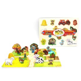 A farm állatai fa kétoldalú forma puzzle