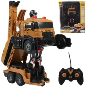   RC Távirányítós Autobot Titan robot átalakuló darus autó 27MHz 26cm
