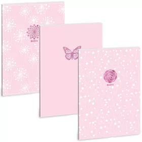  Ars Una Soft Touch Pink Spring extra kapcsos négyzethálós füzet A/4