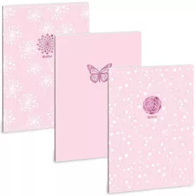   Ars Una Soft Touch Pink Spring extra kapcsos ponthálós füzet A/4