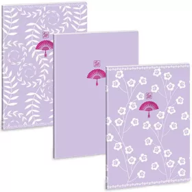   Ars Una: Soft Touch Purple Spring extra kapcsos ponthálós füzet A/4