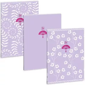   Ars Una: Soft Touch Purple Spring extra kapcsos sima füzet A/4