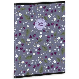   Ars Una: Lovely Bloom Bluebells extra kapcsos kockás füzet A/5
