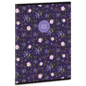   Ars Una: Lovely Bloom Wild Rose extra kapcsos kockás füzet A/5