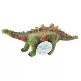   Dino World: Vinyl anyagú hangot adó Stegosaurusz dinoszaurusz figura pamut töltéssel 35cm