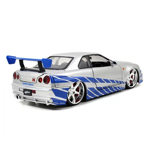 Halálos iramban Brian's 2002 Nissan Skyline GT-R (BNR34) autómodell 1/24 - Simba Toys