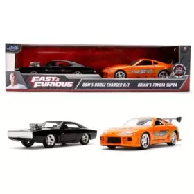   Halálos iramban Twin Pack Dodge Charger R/T és Toyota Supra fém járgányok dupla csomag 1/32 - Simba
