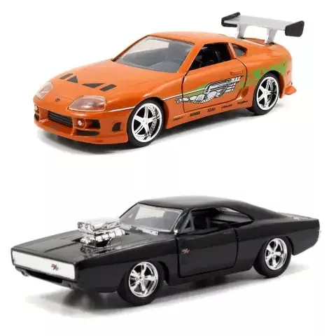 Halálos iramban Twin Pack Dodge Charger R/T és Toyota Supra fém járgányok dupla csomag 1/32 - Simba