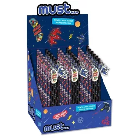   Must... Space Battle grafitceruza radírral kétféle változatban