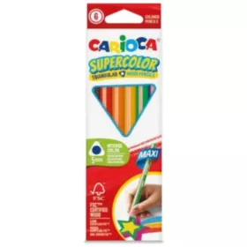  SuperColor háromszög alakú 6db-os maxi színesceruza készlet - Carioca
