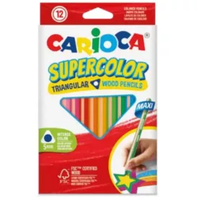   SuperColor háromszög alakú 12db-os maxi színesceruza készlet - Carioca