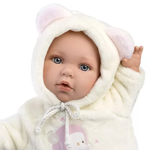 Llorens Julia baba macifüles rugdalózóban cumival 42cm