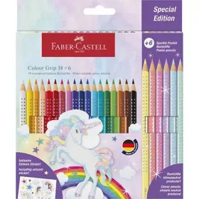   Faber-Castell: 24db-os GRIP színesceruza szett 6db pasztell színnel