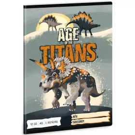   Ars Una Age of Titans dinoszauruszos 3. osztályos vonalas füzet 32 lapos A/5