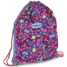   Ars Una: Jungle lila dzsungel mintás tornazsák, sportzsák 32x42cm