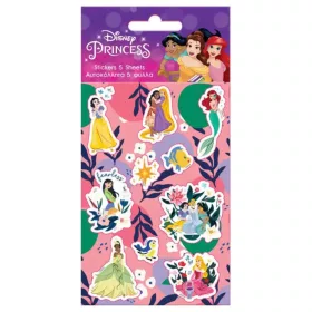   Disney Hercegnők öntapadós matrica szett  8x12cm-es íven 5db