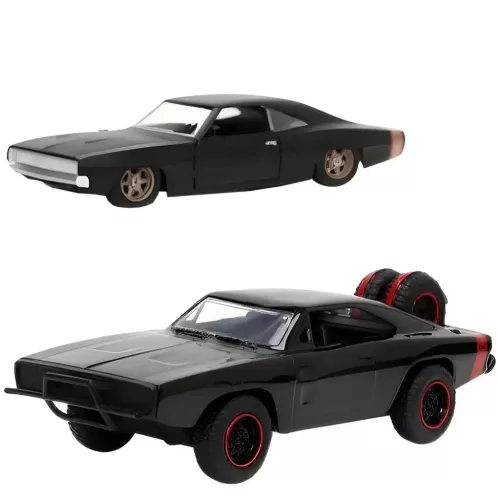 Halálos iramban: Dom Toretto Dodge Charger R/T 1970 &  Dodge Charger Widebody 1968 fém kisautója 2db-os csomag 1/32-es méretarány 13cm- Jada Toys