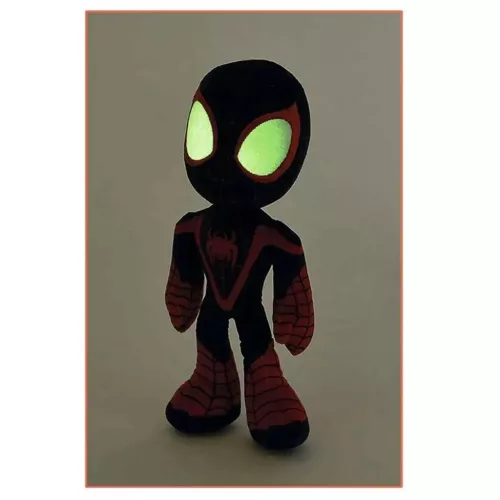 Marvel Amazing Friends - Pókember Miles Morales plüssfigura sötétben világító szemekkel 25cm