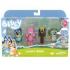 Bluey Bluey és barátai 4 db-os játékfigura szett