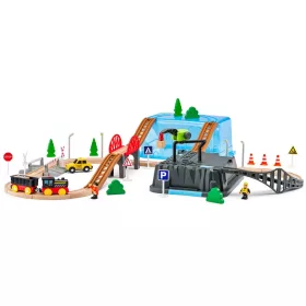   Bányászati készlet vasúti pályával 54 db-os játékszett - Woodyland