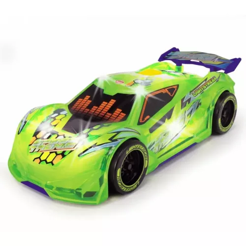 Streets Beatz Speed Tronic neon zöld autó fénnyel és hanggal 20 cm - Dickie Toys