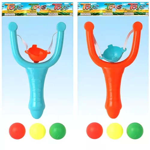 Műanyag színes csúzli szett kétféle változatban 12cm 1db