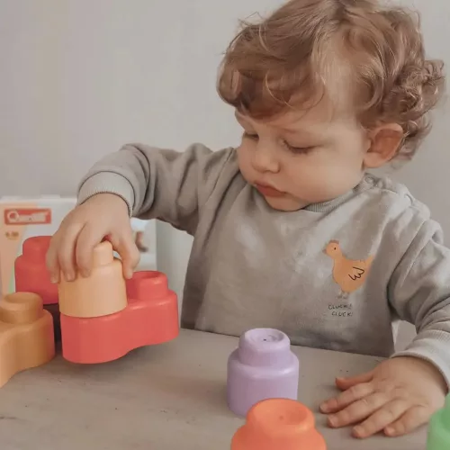 Quercetti Momy Soft 12 db-os puha építőkocka szett