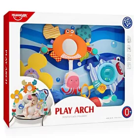   Happy World: Kiságyra vagy babakocsira rögzíthető tengeri állatos játék boltív 48x36cm