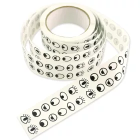 PlayBox Fekete-fehér matrica szemek tekercsen 2000db