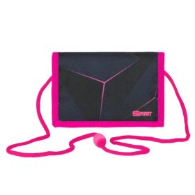   Spirit: Neutral sötétkék-rózsaszín lányos tépőzáras pénztárca 12,5x8,5cm