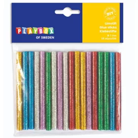   PlayBox: Glitteres ragasztópisztoly utántöltő szett 18db-os 7mm