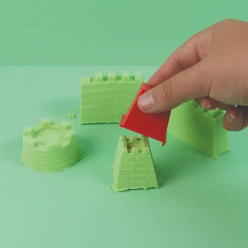 PlayBox Zöld színű homokgyurma vödörben 1kg