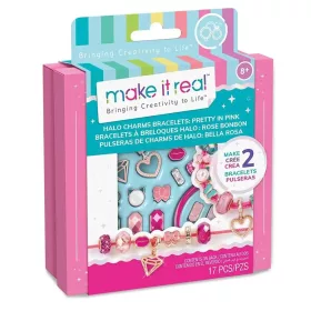   Make It Real: Ékszerkészítés, halo charm karkötők pink tárolóban